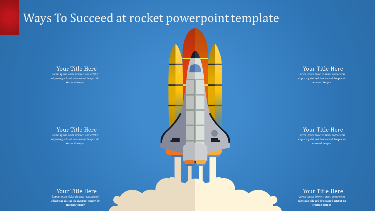 Rocket Powerpoint Template SlideEgg